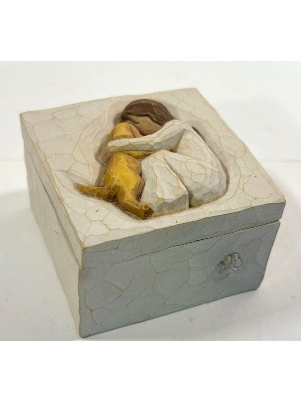 Willow Tree True Friend Child with Pet Dog Trinket Box Susan Lordi
